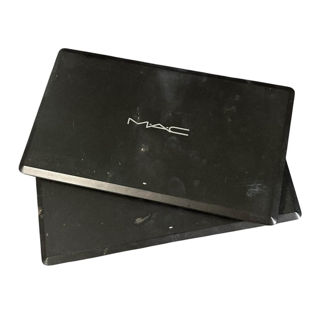 MAC Pro Palette Large Black Case/ lot of 2 Holds 15 Eyeshadows Empty Refillable